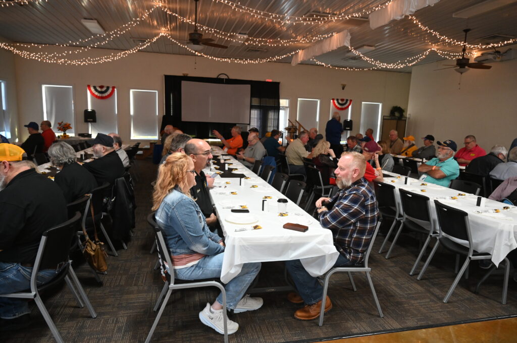 Group discussion taking place at conference tables