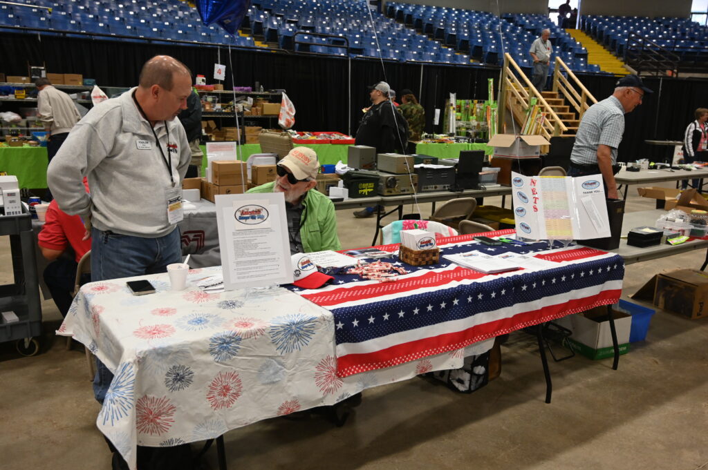 Vendors at table during event