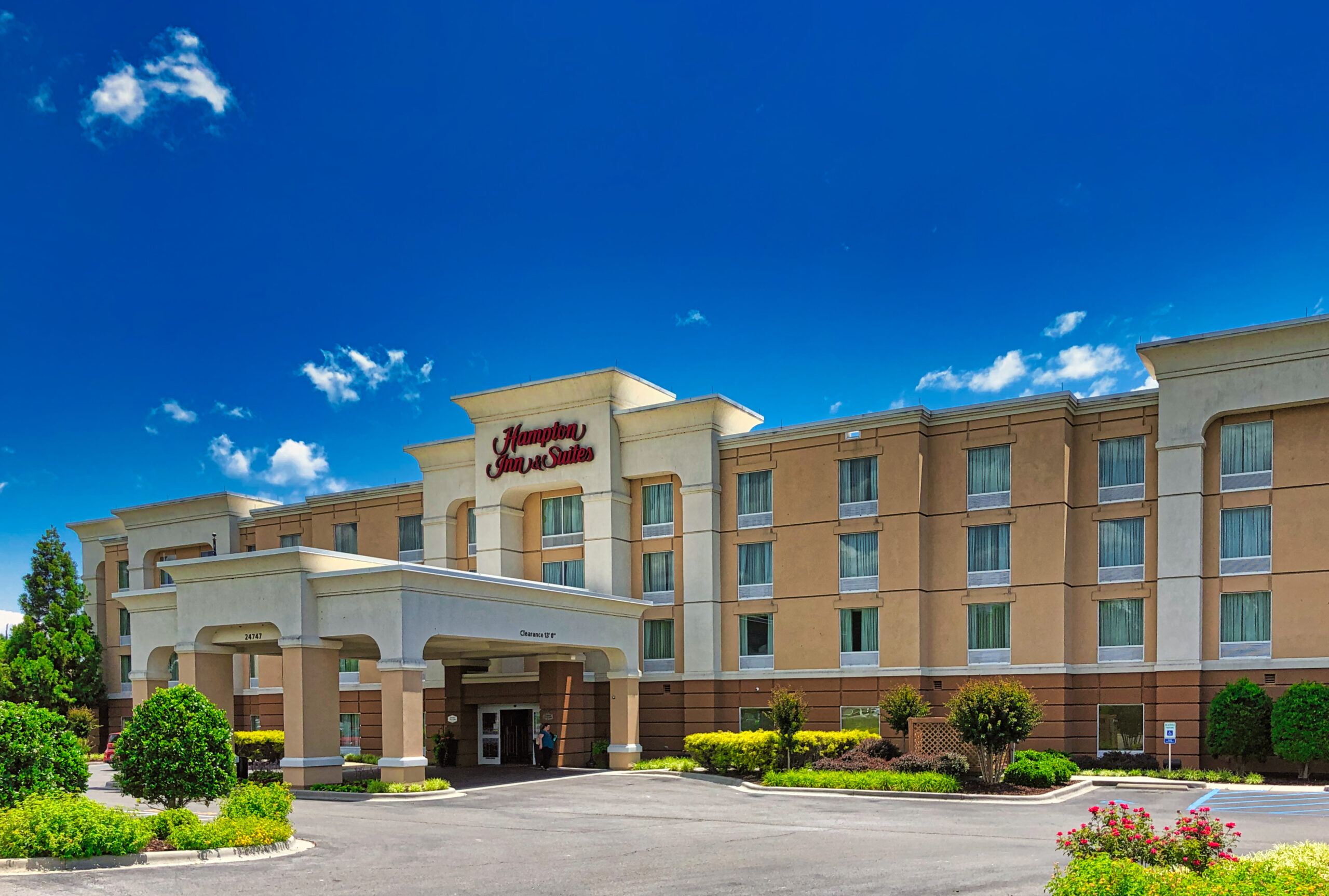 Outside view of a Hampton Inn